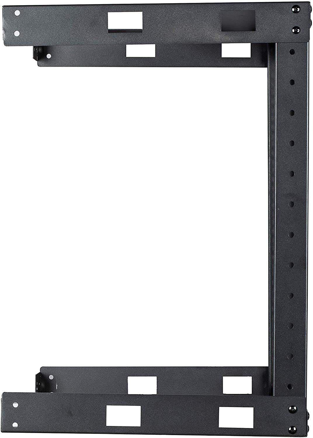 KENUCO Black 9U Wall Mount Open Frame Steel Network Equipment Rack 17.75 Inch Deep - Black - 9U - W19'' x D17.75'' x H19.25'' (REG-9U)