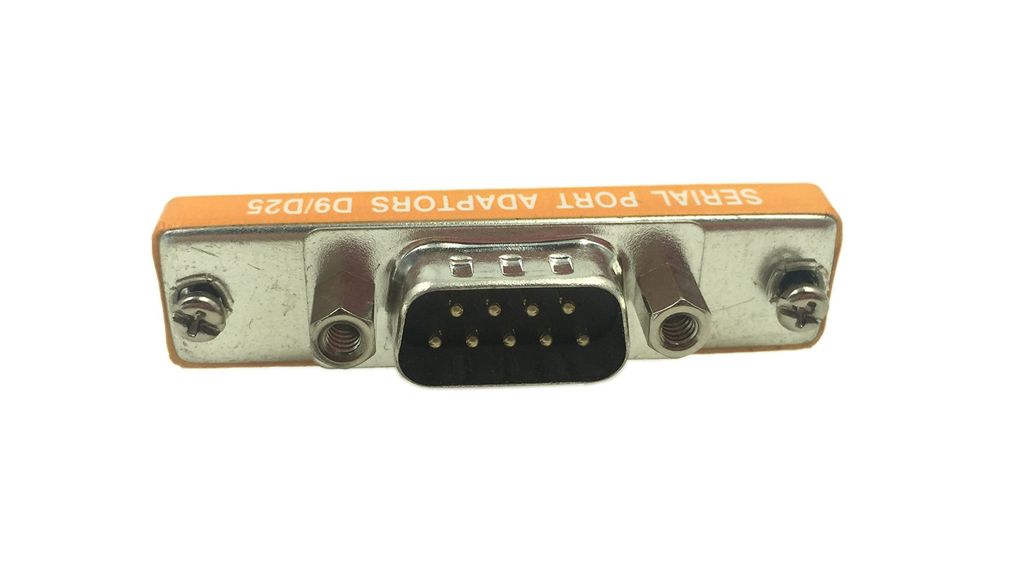 LEMENG DB9 Male to DB25 Female Mini Serial Port Cable Adapter Gender Changer