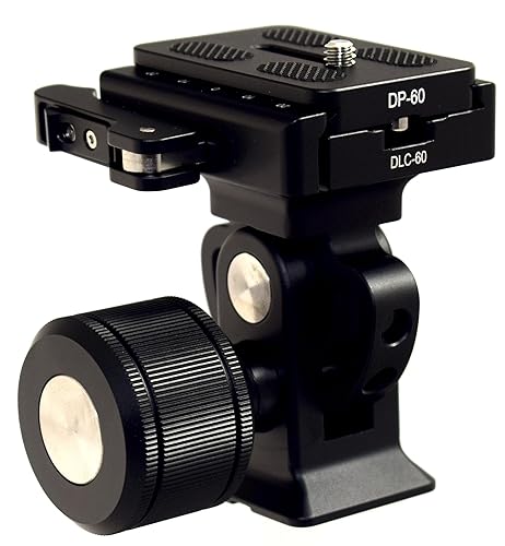 Desmond DMH-2-DLC-60 60mm Lever Lock Clamp Tripod Tilt Head Arca Compatible Oversized Knob