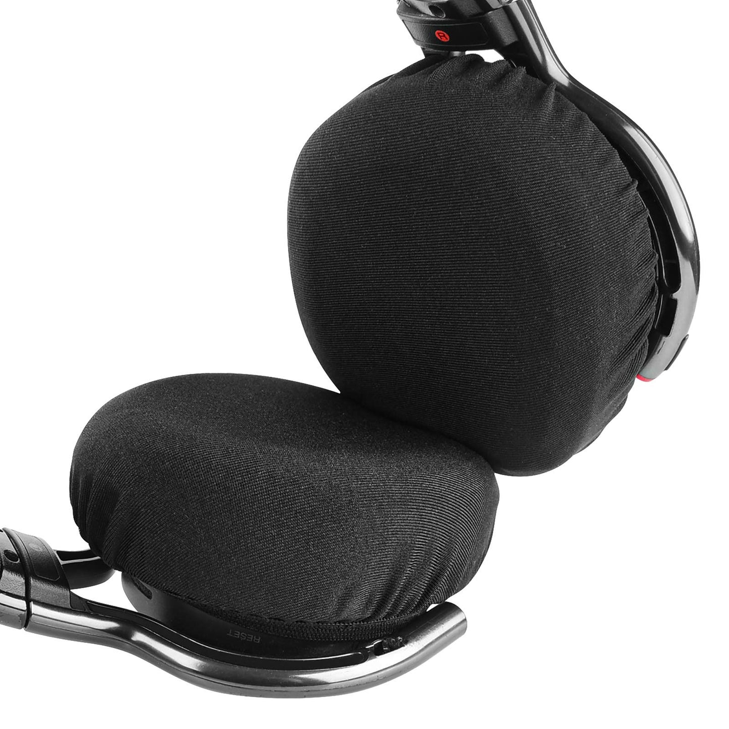 Geekria 2 Pairs Flex Fabric Headphones Ear Covers - Product Safety Certified - Washable & Stretchable Earcup Protectors for Over-Ear Headsets, Sweat