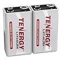 Tenergy 9V Lithium Batteries, 1200mah Non-Rechargeable Batteries, 10 Years Shelf Life Lithium 9 Volt Batteries, 2 Pack