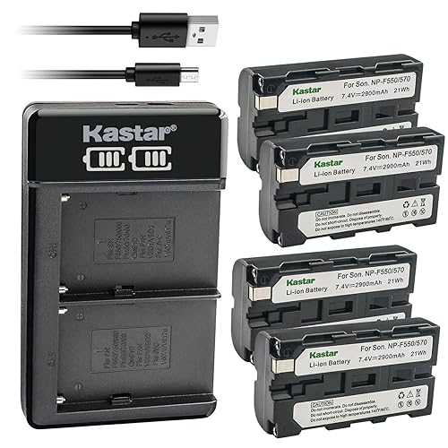 Kastar 4Pack Battery and LKD2 USB Charger Compatible with Sony DCR-TRV525 DCR-TRV58 DCR-TRV620 DCR-TRV7 DCR-TRV720 DCR-TRV735 DCR-TRV820 DCR-TRV9