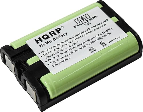 HQRP Phone Battery Compatible with Panasonic KX-TGA301, KX-TGA351, KX-TGA600, KX-TGA600B, KX-TGA600M, KX-TGA600S, KX-TGA601 Cordless Telephone