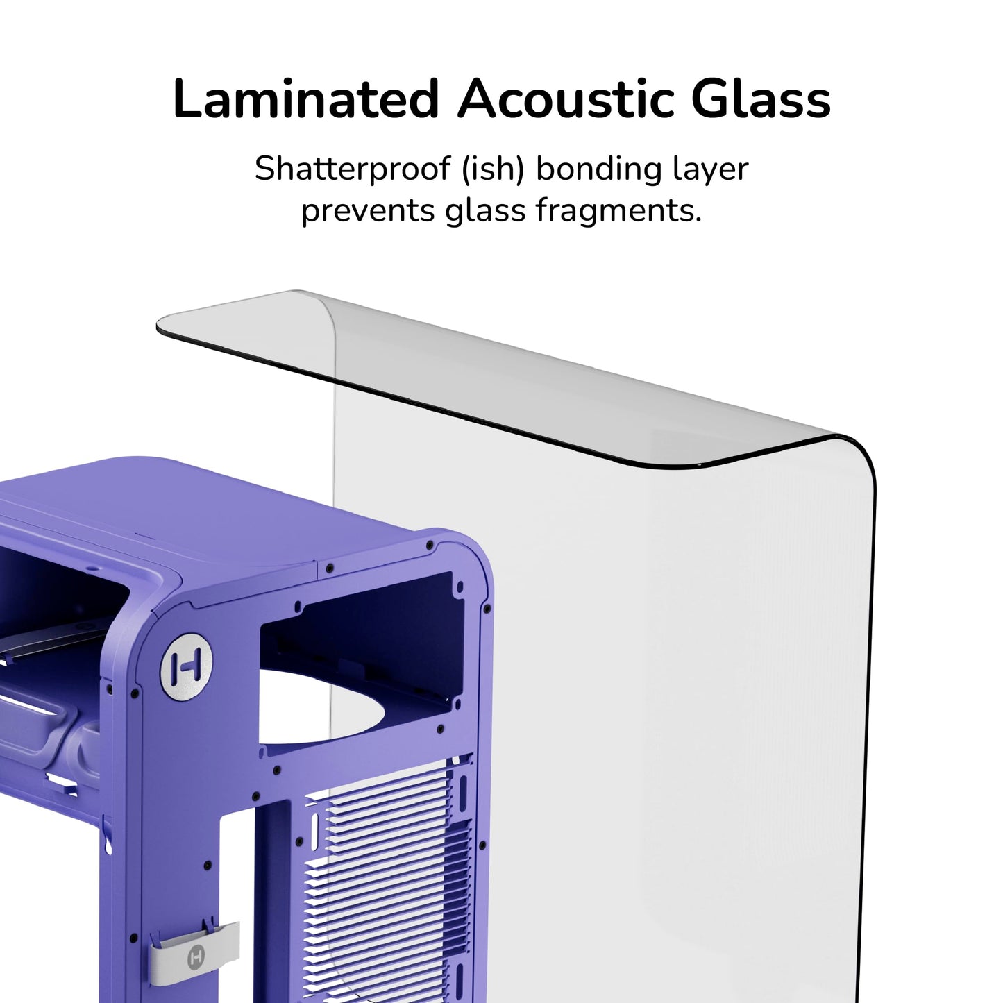 HYTE X50 - Modern Performance ATX Mid-Tower Gaming PC Case - Optimized High Airflow Chassis - 4mm Thick, Curved, Laminated Acoustic Glass - Micro Mesh