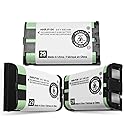 CUCESH HHR-P104 Rechargeable Phone Battery 3.6V 830mAh NI-MH Batteries for Panasonic Cordless Phones(3 Pack)