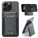 Cseoteo Detachable Magnetic Wallet for iPhone Magsafe Wallet, Slim PU Leather Phone Wallet Card Holder RFID Blocking Adjustable Stand Compatible
