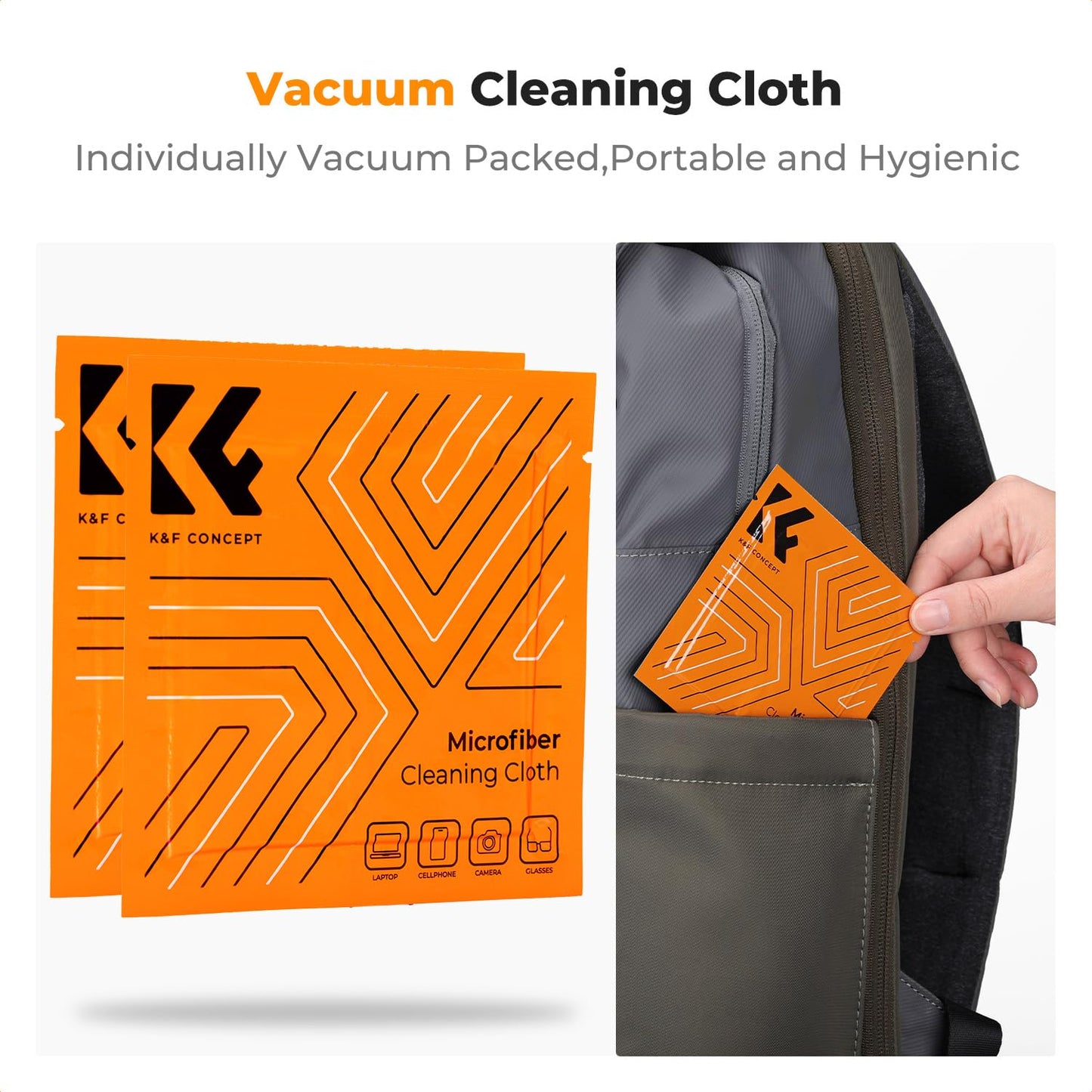 K&F CONCEPT 4-in-1 Camera Lens Cleaning Kit with Lens Cleaning Pen, Camera Air Blower, Microfiber Cleaning Cloth, Lens Cleaner Kit for Canon Nikon