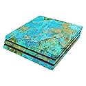 MightySkins Skin Compatible with Sony PS4 Pro Console - Teal Marble | Protective, Durable, and Unique Vinyl Decal wrap Cover | Easy to Apply, Remove