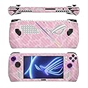 MightySkins Carbon Fiber Skin Compatible with Asus ROG Ally - Pink Giraffe | Protective, Durable Textured Carbon Fiber Finish | Easy to Apply