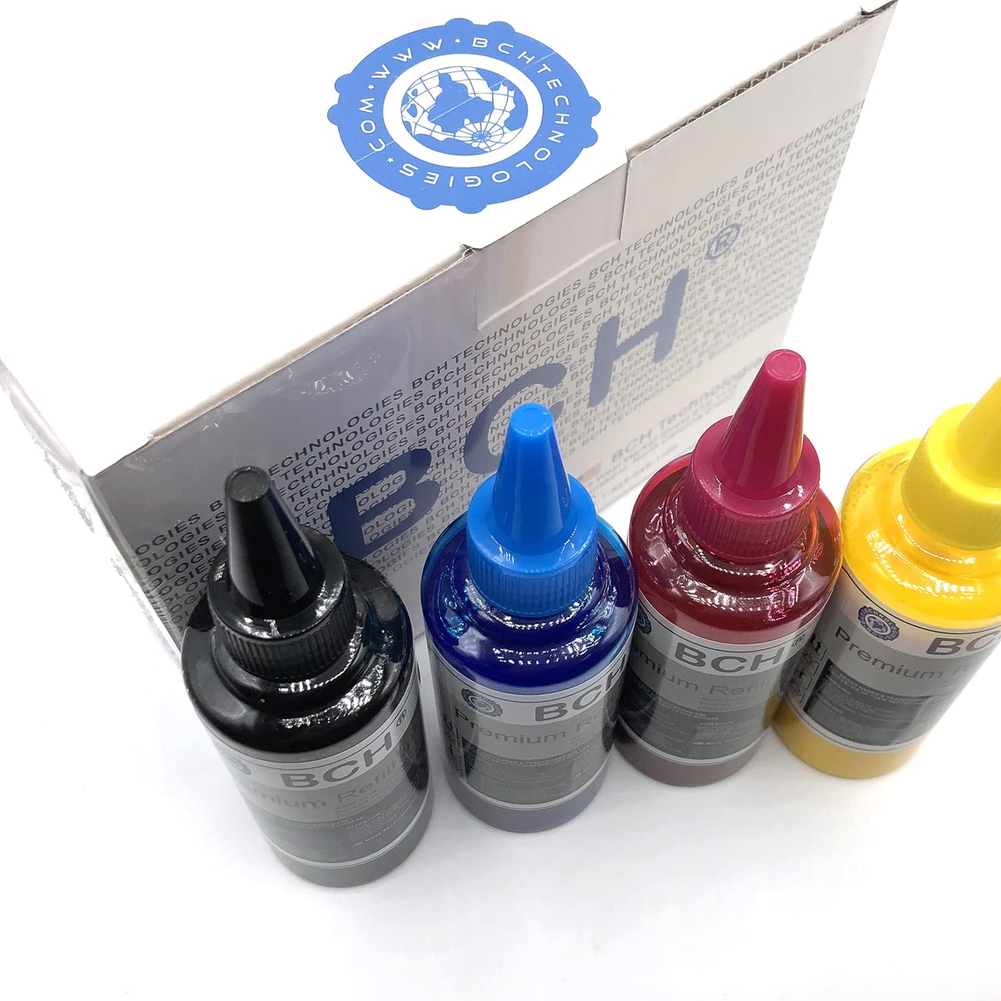 BCH Premium DTF Ink - 400ml Black, Cyan, Magenta, Yellow - Direct to Film Heat Transfer Ink for DTF Printing Machines