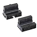 GELRHONR Right Angled USB 3.0 20-pin Male to Female Extension Adapter, Desktop Motherboard 90 Degree Angled USB 3.0 19-Pin Motherboard Internal