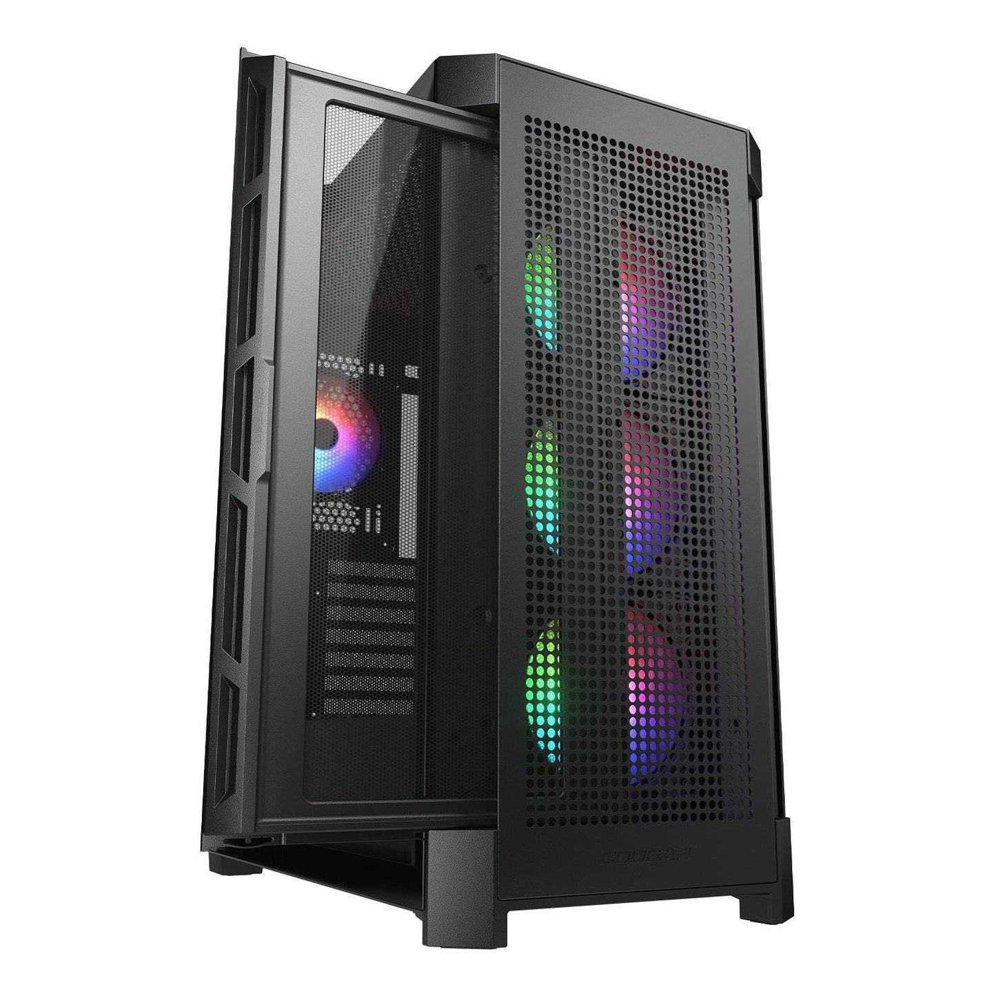 Cougar Gaming Duoface Mid Tower Case Series, Supporting 390mm Graphics Card, Incredible RGB Lighting, Two Distinct Front Panels Included, Mesh