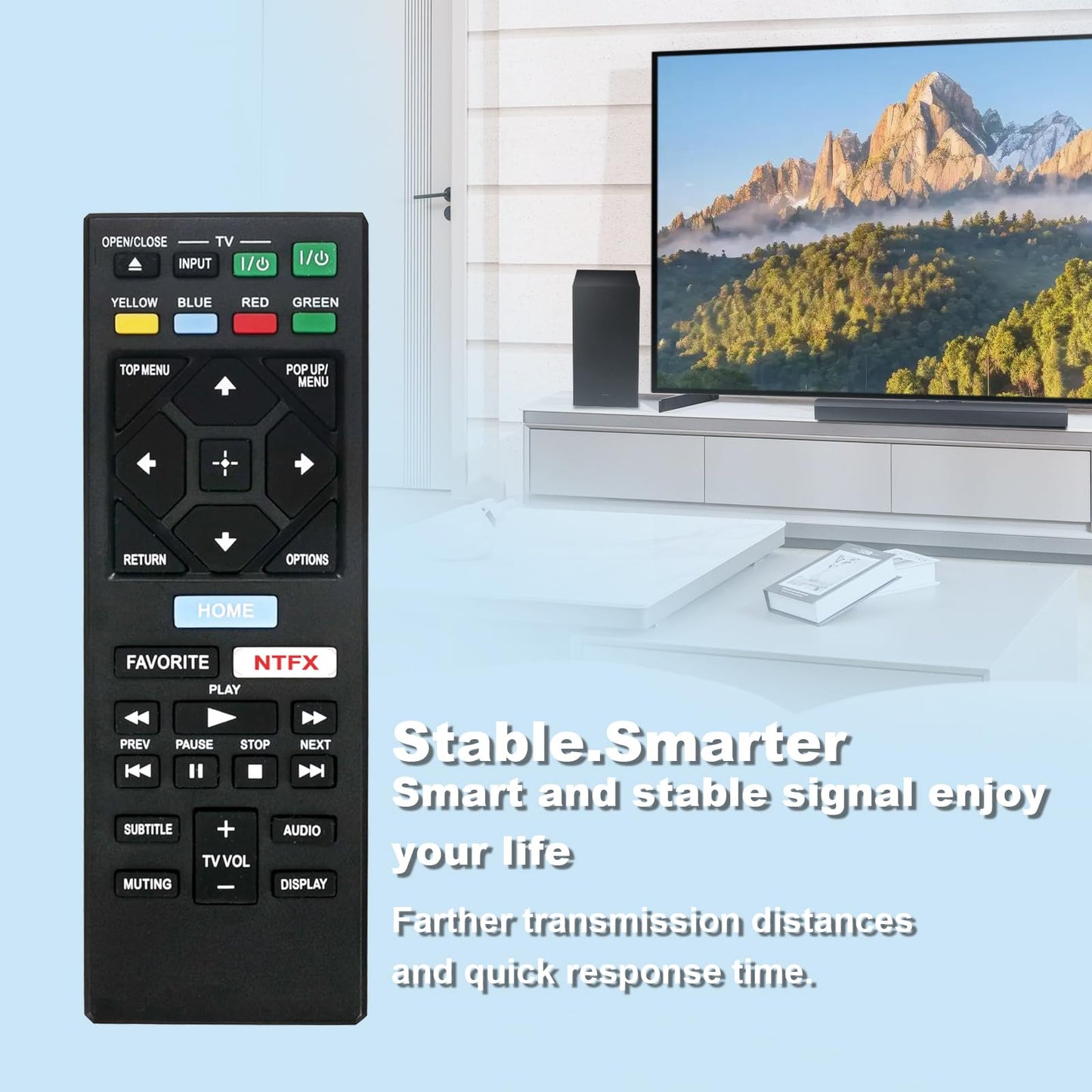 RMT-VB201U Replace Remote fit for Sony BLU-RAY Player BDP-S3700 BDP-BX370 BDP-S1700 RMTVB201U BD-BX370 BDP-S1700ES BDP-BX150 BDP-BX350 BDP-BX550