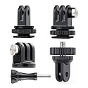 SOONSUN Tripod Mount Kit with 1/4"-20 Conversion Adapter and Cold Shoe Mount with 1/4" Thread, Compatible with GoPro Hero 13 12 11 10 9 8 7 6 5, DJI