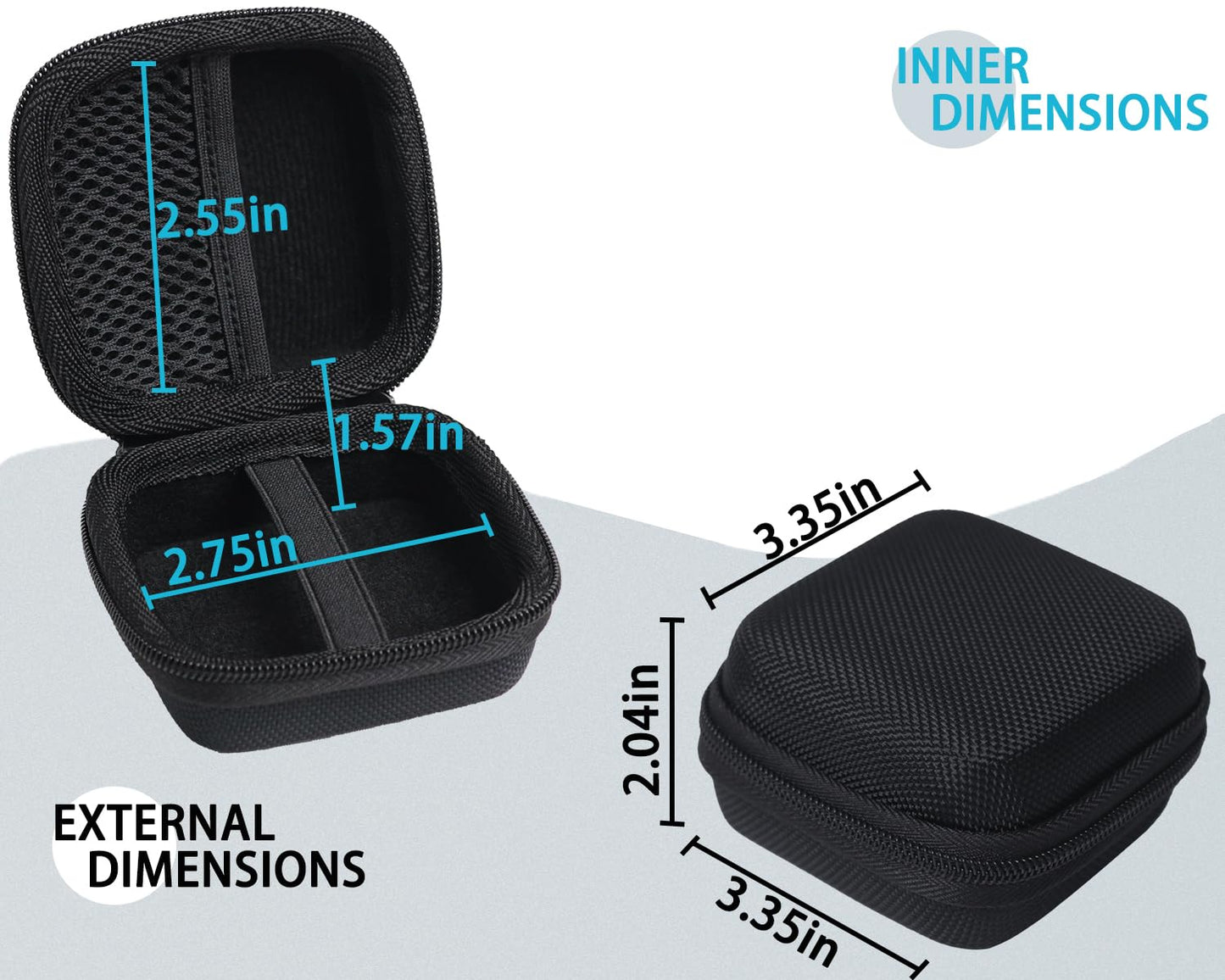 inDomit Hard Protective Travel Case Compatible with Wireless Microphones, Boya Wireless Lavalier, Aikela, Leettus, Ejcc, Caiord, Pqrqp, Maybesta