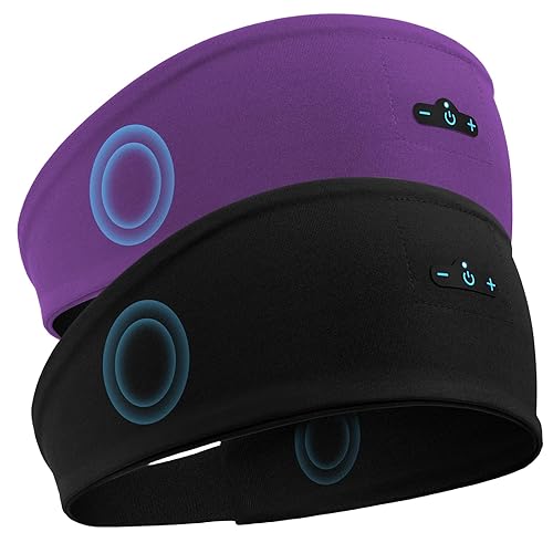 Sleep Headphones Bluetooth Headband for Side Sleeper, 17H Playtime, Wireless Headband Headphones with HD Stereo Speakers for Workout,Running,Yoga…