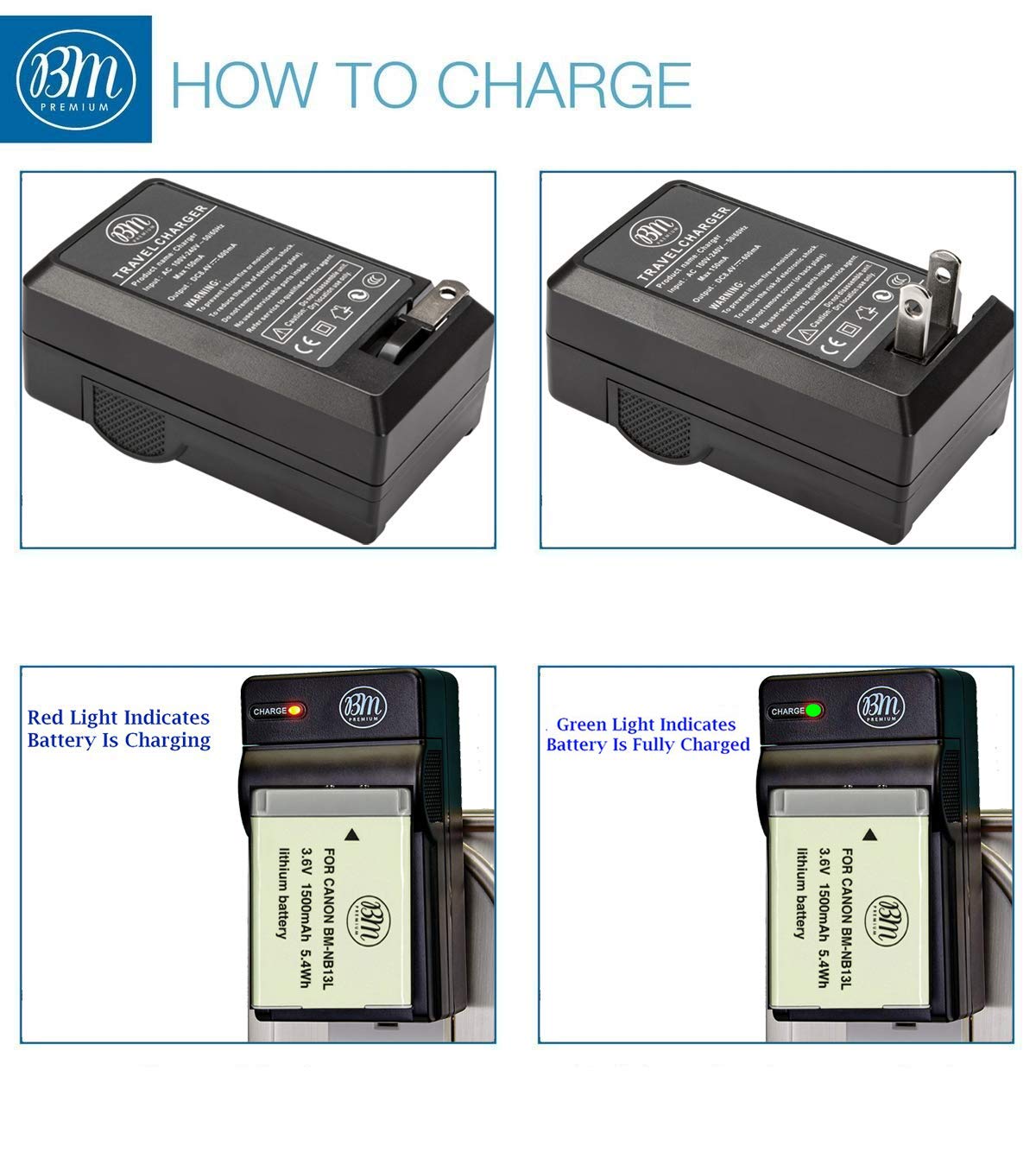 BM Premium NB-13L Battery and Battery Charger for Canon PowerShot SX740 HS, G1 X Mark III, G5 X, G5 X Mark II, G7 X, G7 X Mark II, G7 X Mark III, G9
