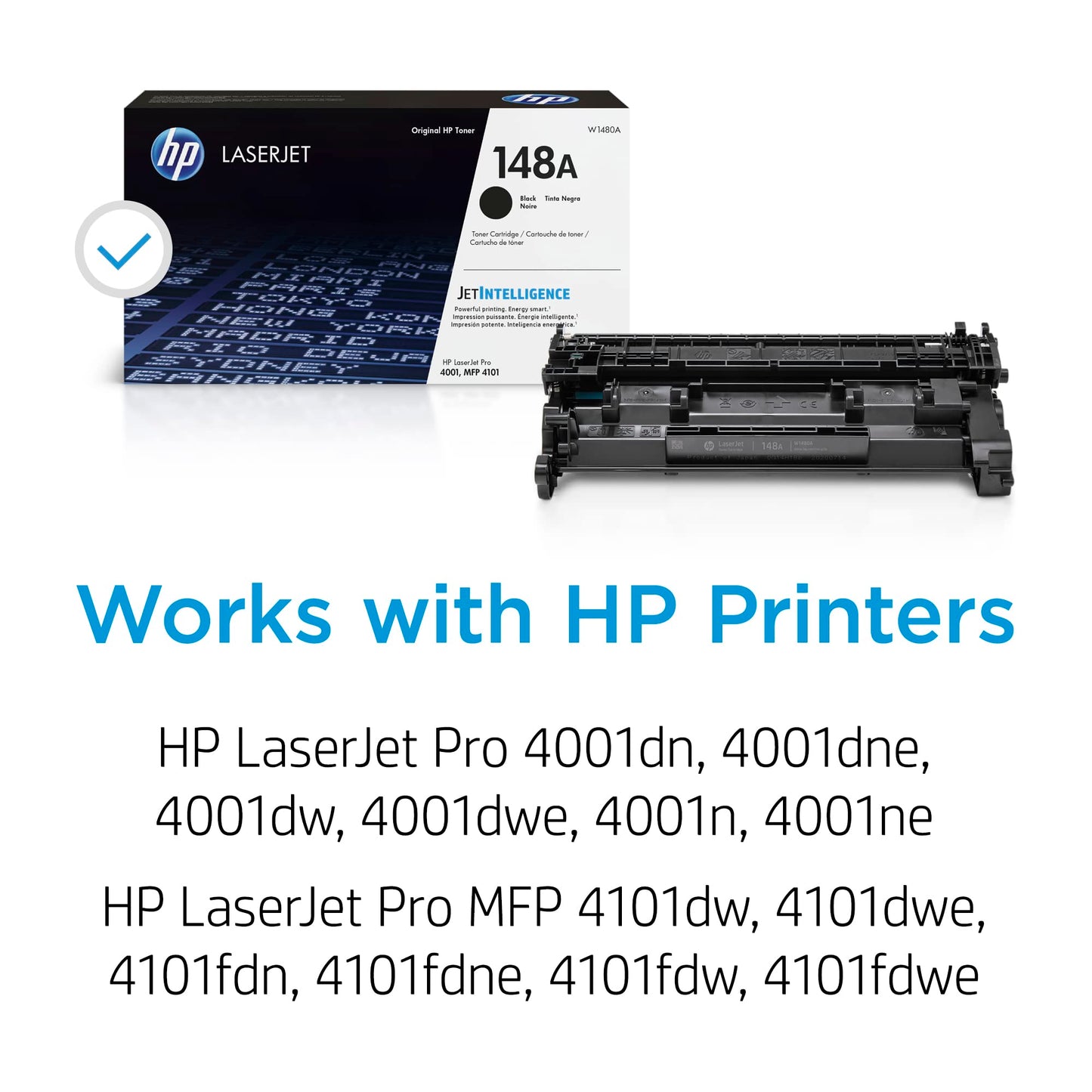 HP 148A Black LaserJet Toner Cartridge | This Cartridge Works LaserJet Pro 4001, MFP 4101 | W1480A