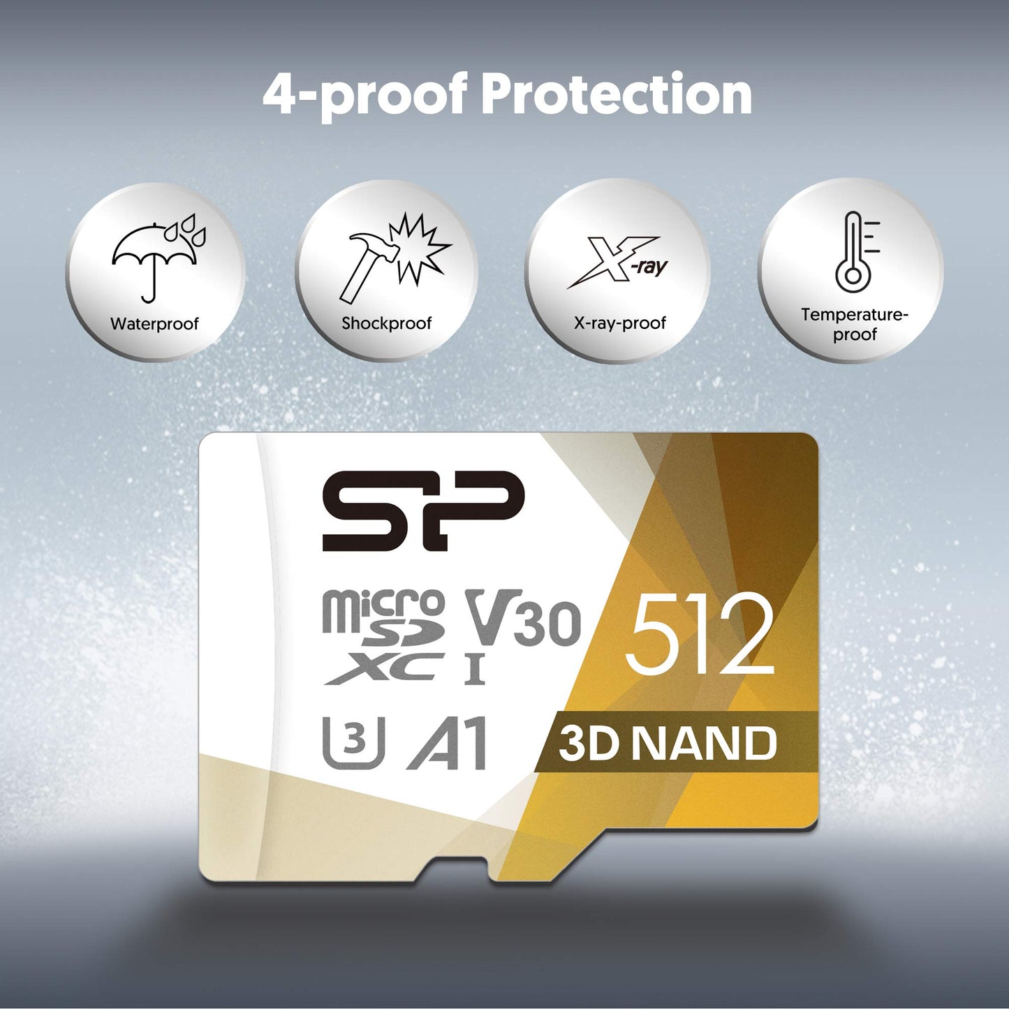 Silicon Power 512GB Micro SD Card U3 V30 SDXC Memory Card with Adapter for Nintendo-Switch and Drone