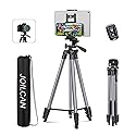 JOILCAN 67" Tripods Camera Tripod, Phone Tablet Tripod for Video Recording Vlog Photo with Remote Carry Bag, Aluminum Lightweight Travel Tripods