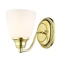 Livex Lighting 13671-02 Somerville 1 Light Wall Sconce, Polished Brass