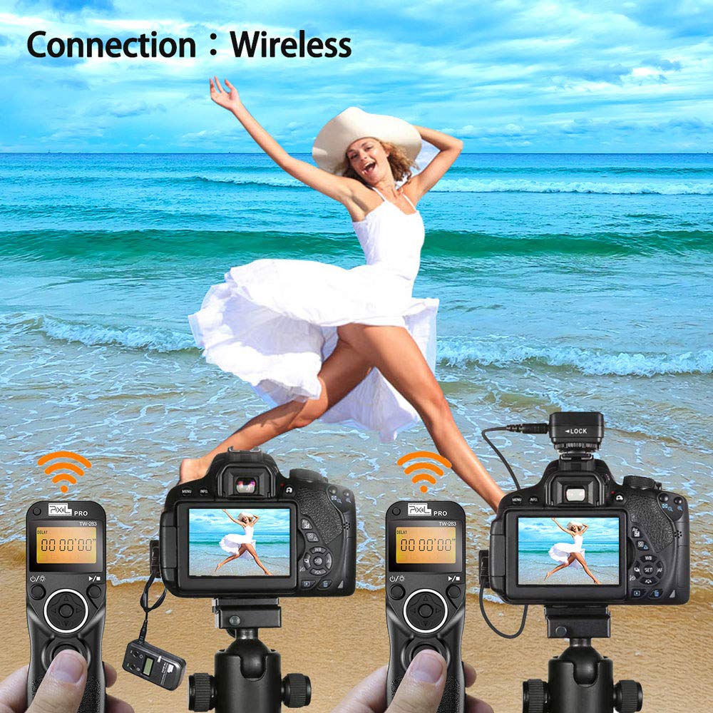 Wireless Shutter Release Compatible for Nikon, PIXEL 2.4G Remote Shutter Release Cable Wireless Timer Remote Control DC0/DC2 Compatible for Nikon D850