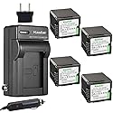 Kastar Battery 4-Pack + Charger Kit for VW-VBG260 AG-AC7 AG-AF100 AG-HMC40 AG-HMC80 AG-HMC150 HDC-HS250 HDC-HS300 HDC-HS700 HDC-SD600 HDC-SD700