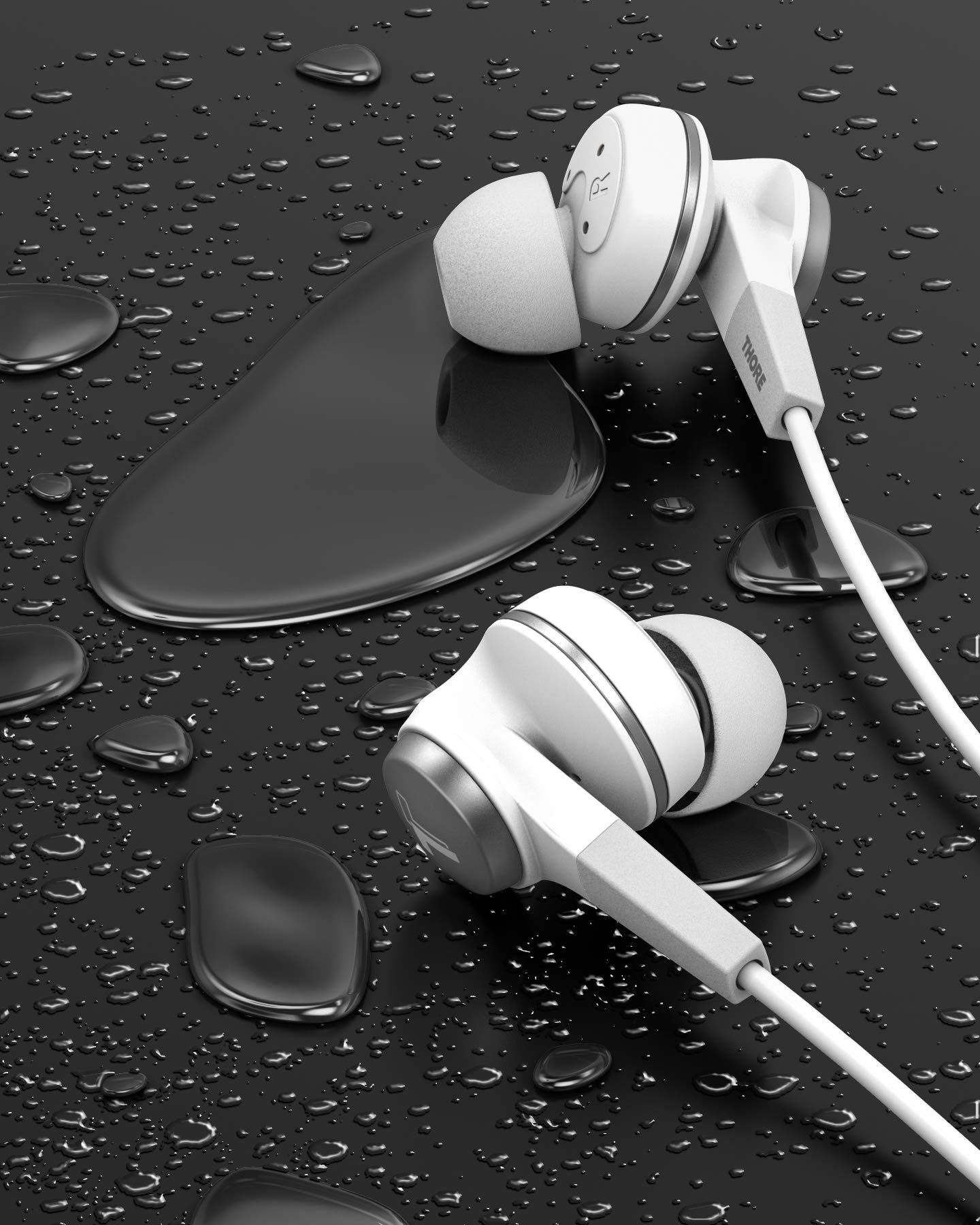 Thore iPhone Earphones (Apple MFi Certified) V120 in Ear Wired Lightning Earbuds (Sweat/Water Resistant) Headphones with Mic/Volume Remote for iPhone