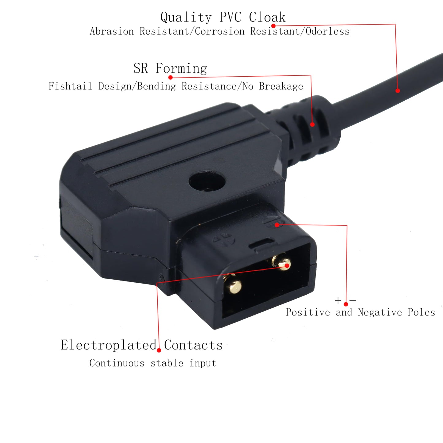 SZYingXian Power Coiled Cable D-tap/P-tap to Locking DC2.5 for SmallHD Monitor DC Power Spring Cable, Atomos Monitor, Touchscreen Hollyland Mars 400s