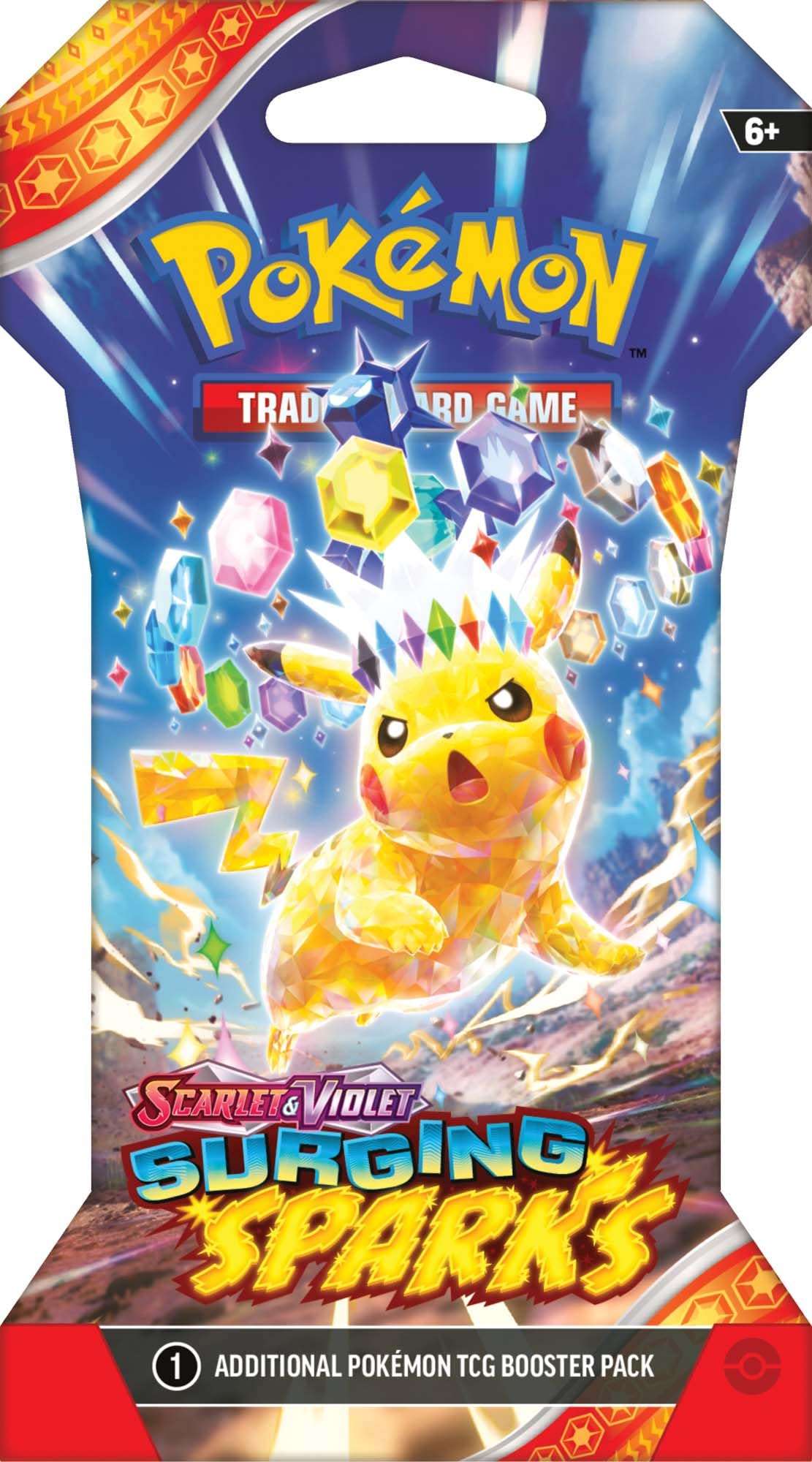 Pokemon TCG Surging Spark - Single Booster Pack - Pack Art May Vary - 10 Cards