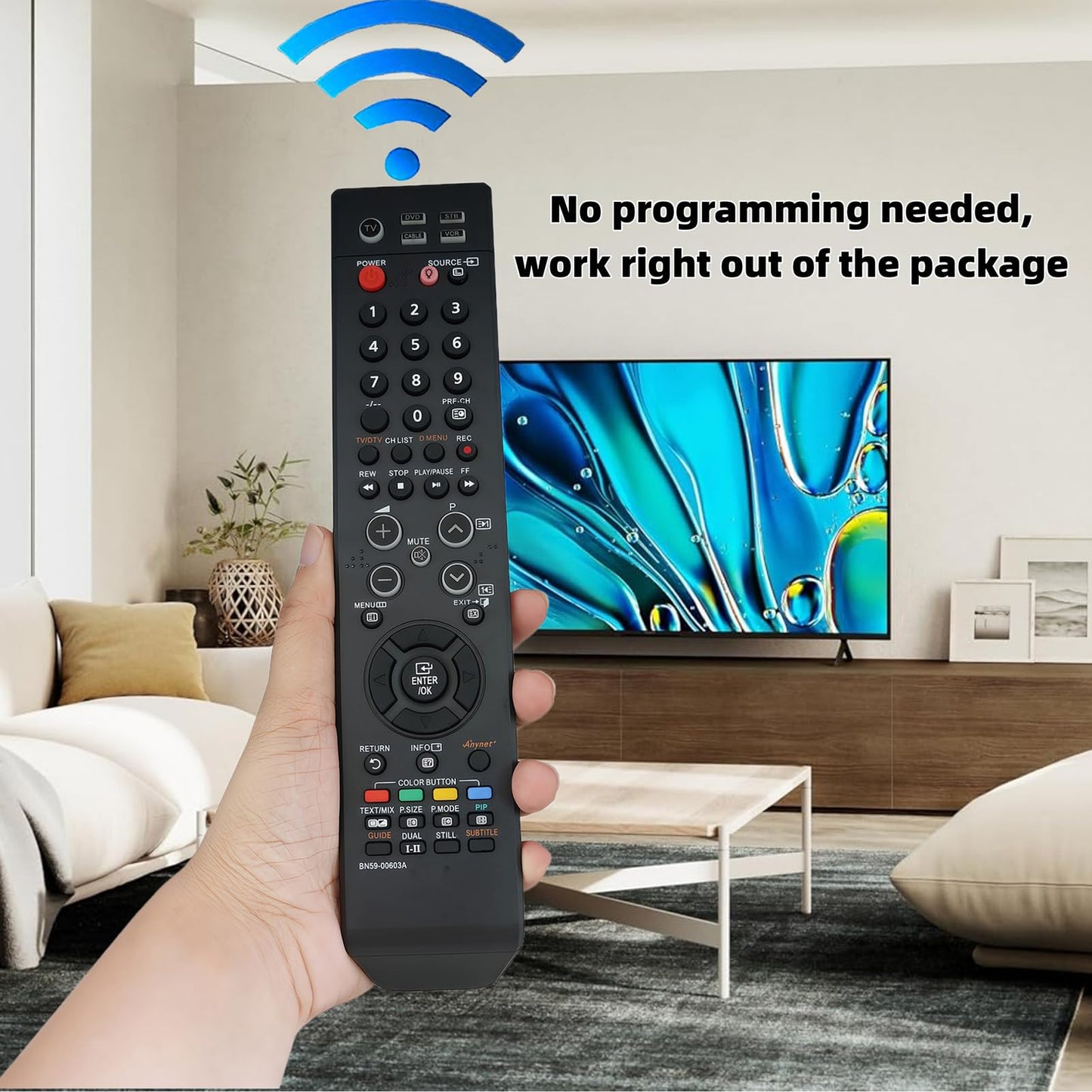 Replacement Remote Controller for LN-T4061F LN-T4042HX/XAC LN-T3253H LN-T4066FX/XAA Samsung LED HDTV Smart TVs