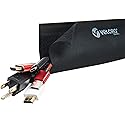 VELCRO Brand Mountable Cable Sleeve | 3-Ft Customizable Cable Raceway with Removable Adhesive | Cut to Length for Custom Size Wire Management | Cord