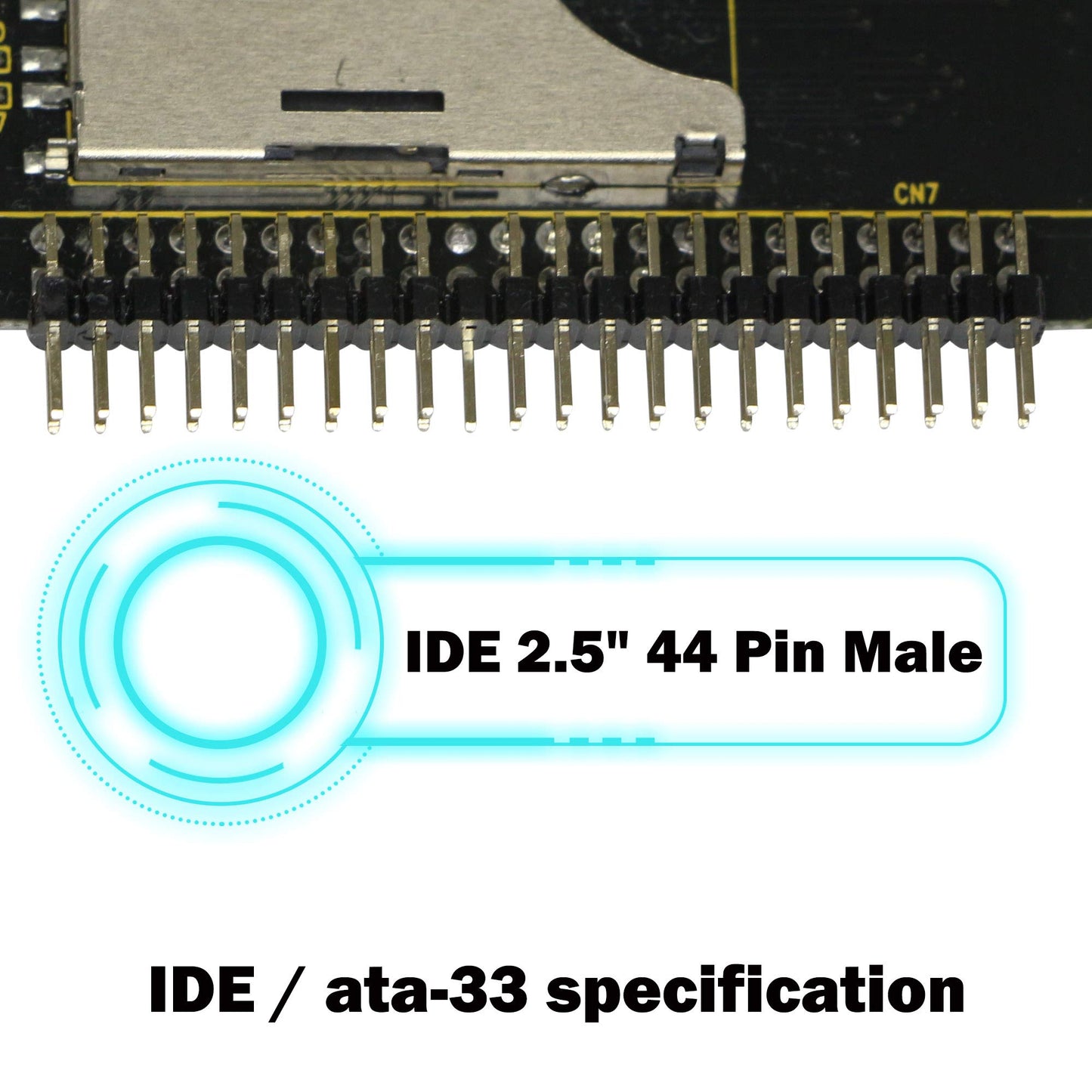 GINTOOYUN SD Card to 2.5 Inch IDE Adapter?SD SDHC SDXC MMC Memory Card to IDE 2.5" 44 Pin Male Adapter Converter