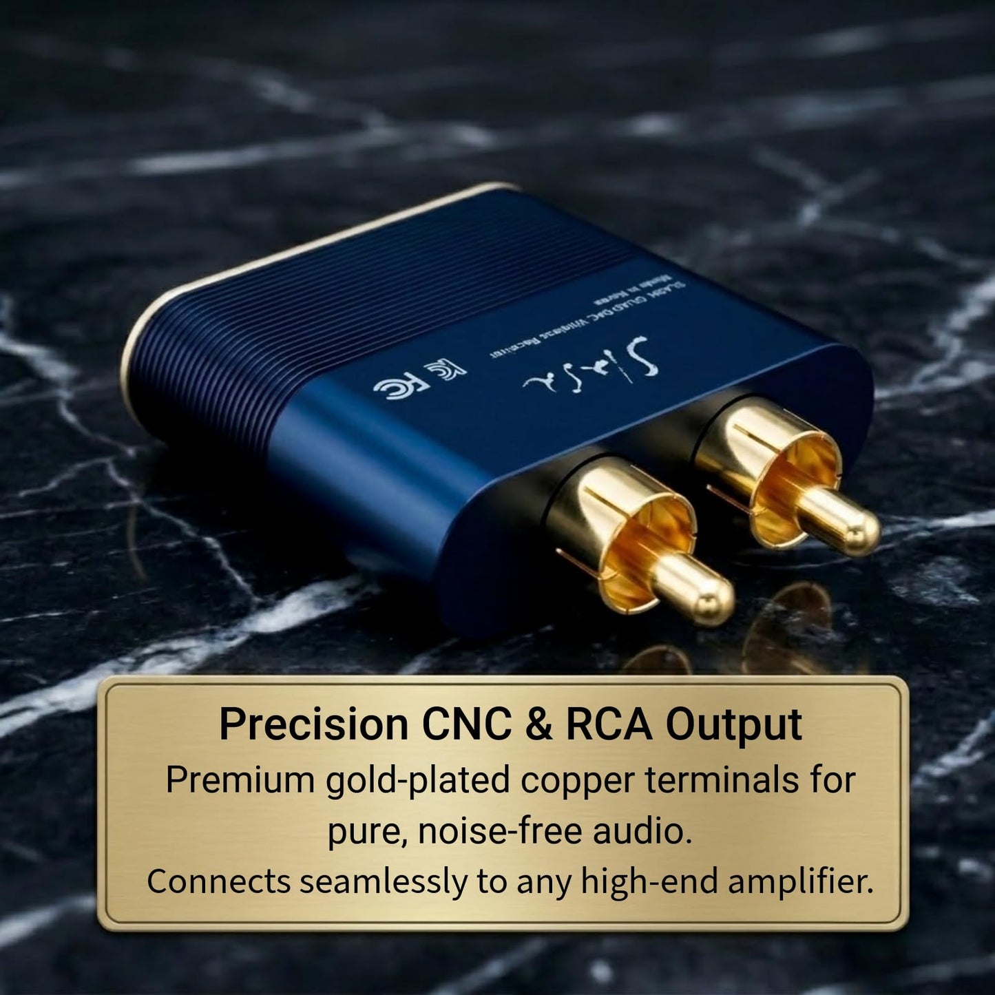 SLASH6 LDAC Hi-Res Bluetooth USB DAC Receiver, Audiophile RCA Adapter