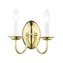 Livex Lighting 4152-02 Home Basics 2 Light Polished Brass Wall Sconce