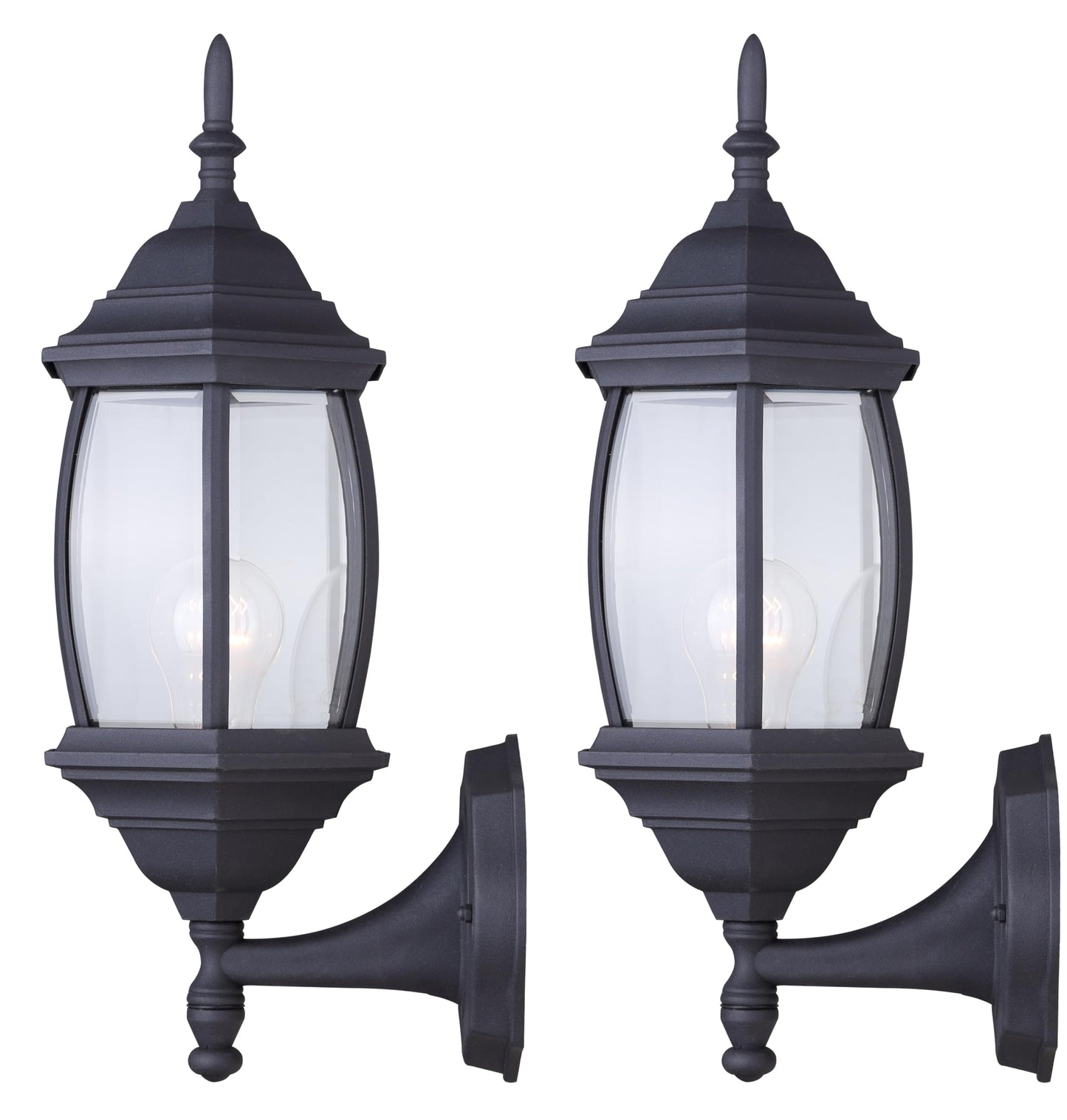 Canarm IOL73TBK Outdoor Lantern Twin Pack, Black