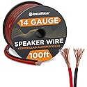 InstallGear 14 Gauge Speaker Wire - Red/Black 100ft Speaker Wire for Car, Home Theater, Stereo, Radio, Surround Sound Systems - 14 Gauge 100 ft