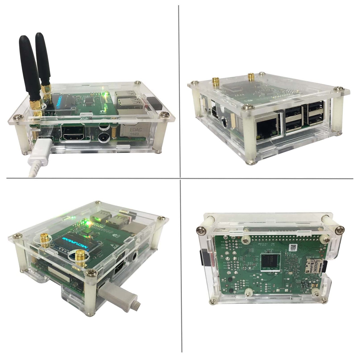 Upgraded Duplex DMR Hotspot WLAN Ethernet Port Assembled Radio Station WiFi Digital Voice Modem Support DMR Dstar YSF P25 Fusion Antenna Raspbery P