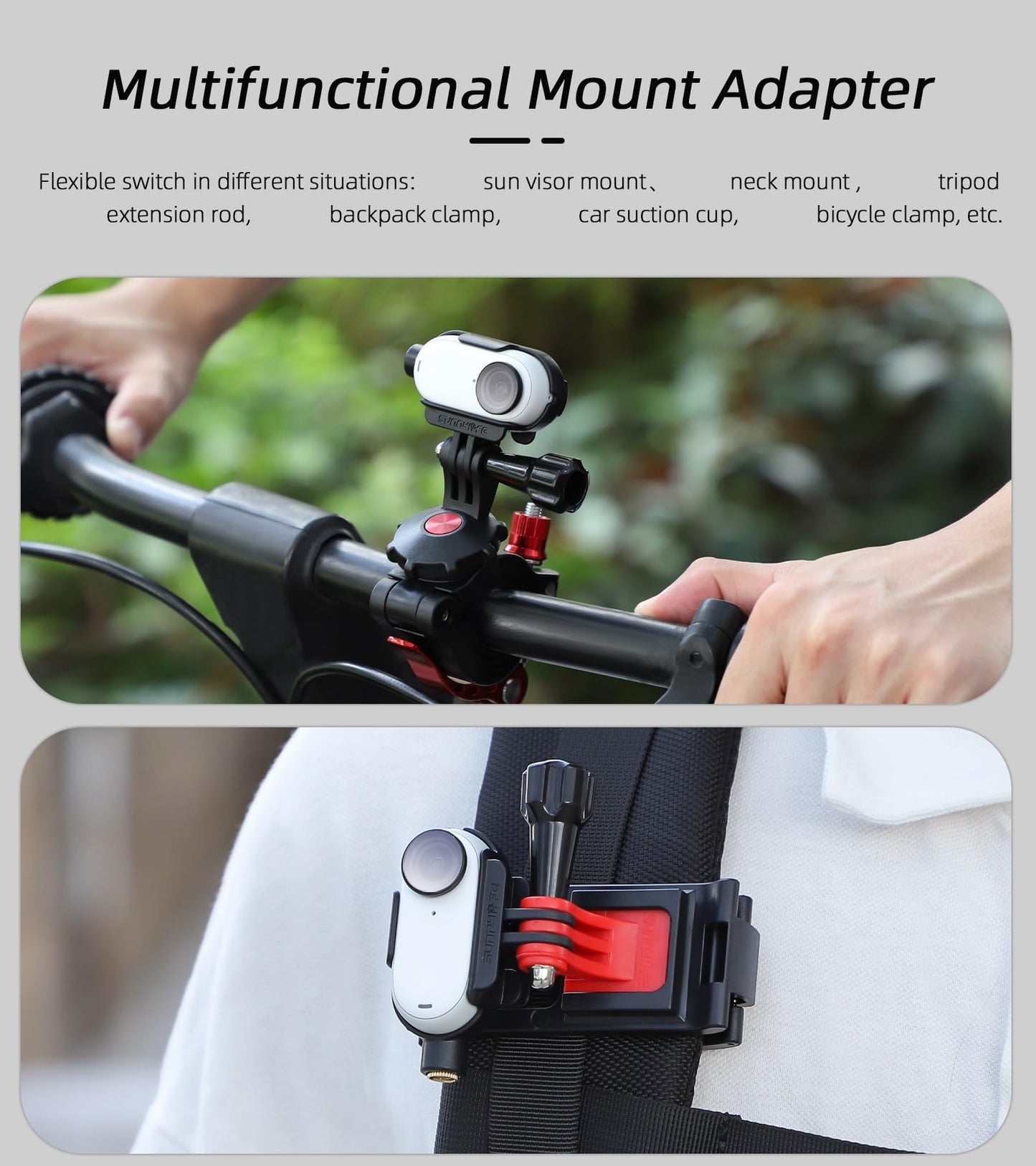 BTG Adapter Mount for Insta360 Go 3 Go 3S Accessories Mount Support Horizontal & Vertical Shooting