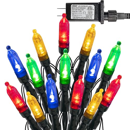 Dazzle Bright 200 LED Christmas Mini String Lights, 65FT Connectable Waterproof 8 Modes Fairy Lights for Indoor Outdoor Patio Garden Holiday Party