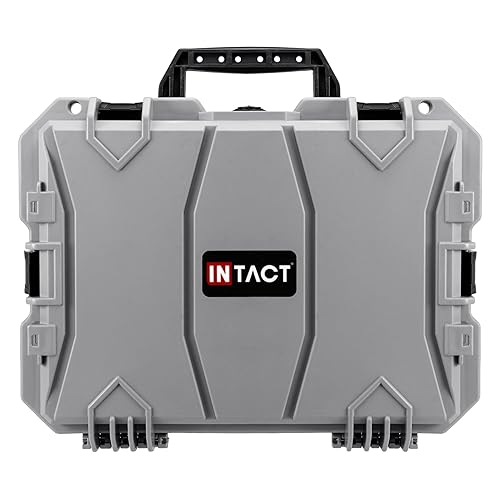 Eylar 18" Intact Series Hard Camera Case, Lightweight and Durable Stacker Design with Foam (Gray)