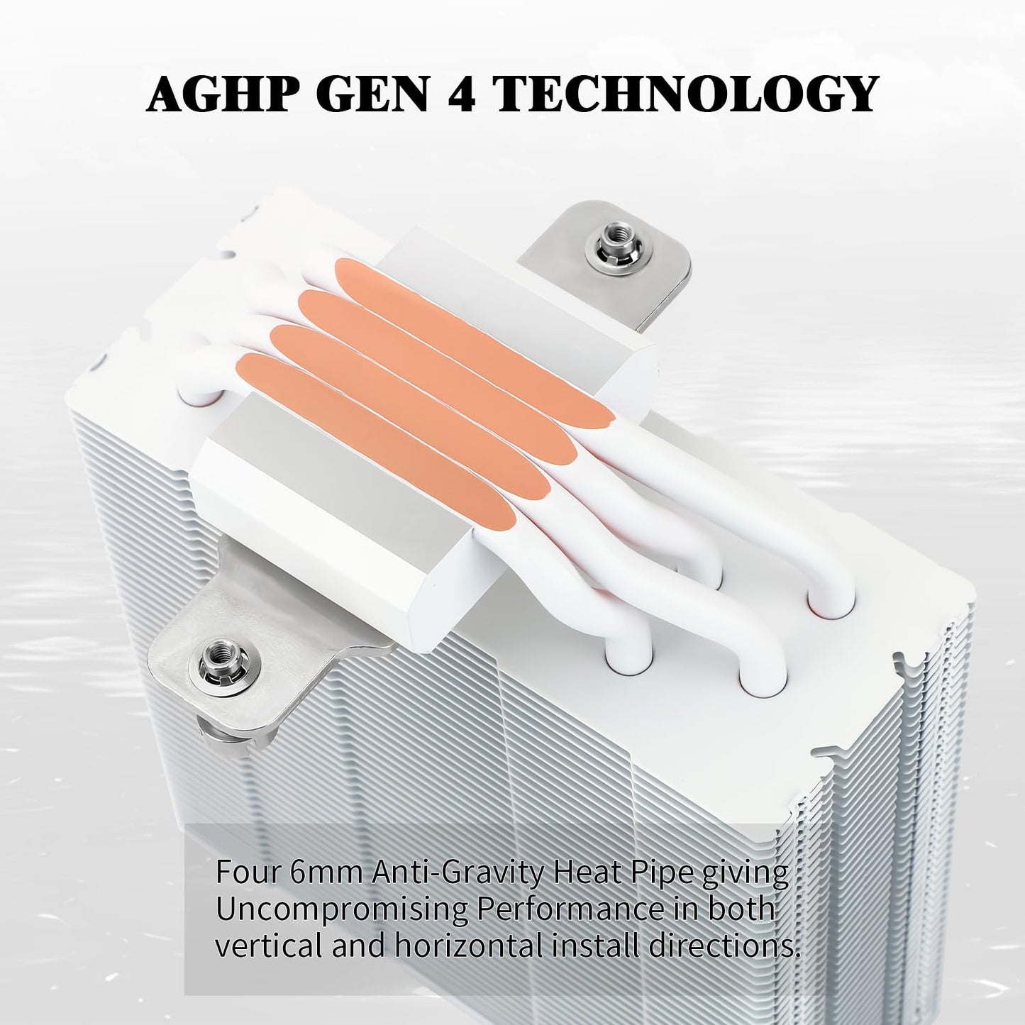 Thermalright Assassin Spirit 120 EVO White ARGB CPU Cooler, 120mm PWM Quiet ARGB Fan CPU Air Cooler, AGHP 4th Technology, Support Intel