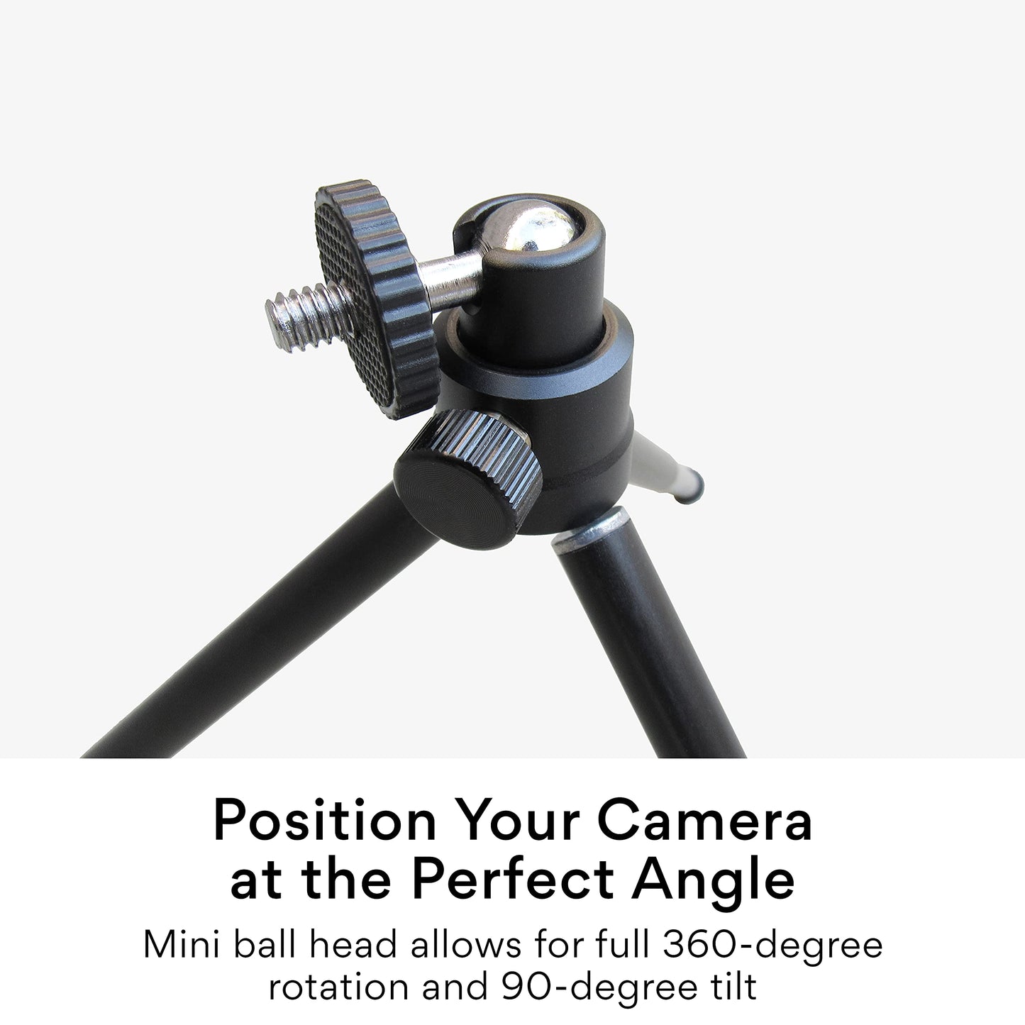 MEE Audio Lightweight Mini Tripod for Webcams and Small Cameras for Video Conference; Flexible, Portable, Compact Web Cam Desk Tabletop Travel Mount