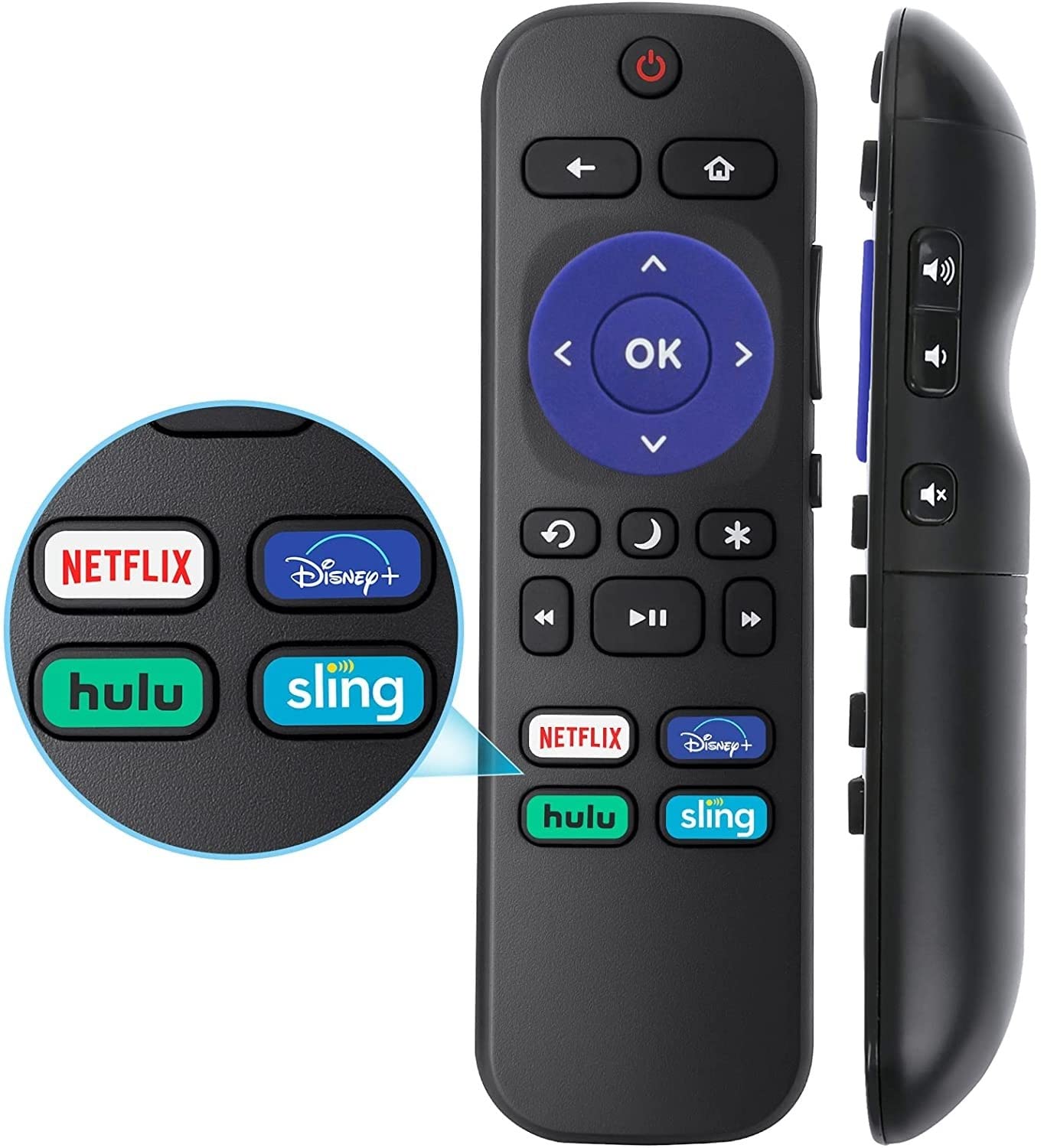 Xtrasaver Replacement Remote for Westinghouse Roku Smart 4K TV Remote Control 101018E0072 Disney Plus Sling Netflix Hulu Button Compatible