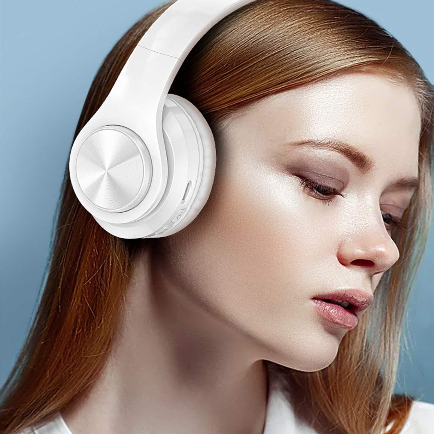 Bluetooth Over Ear Headphones, Deep Bass Colorful LED Lights Headphones with Mic, Lightweight Wireless Foldable HiFi Stereo Kids Headset for School…