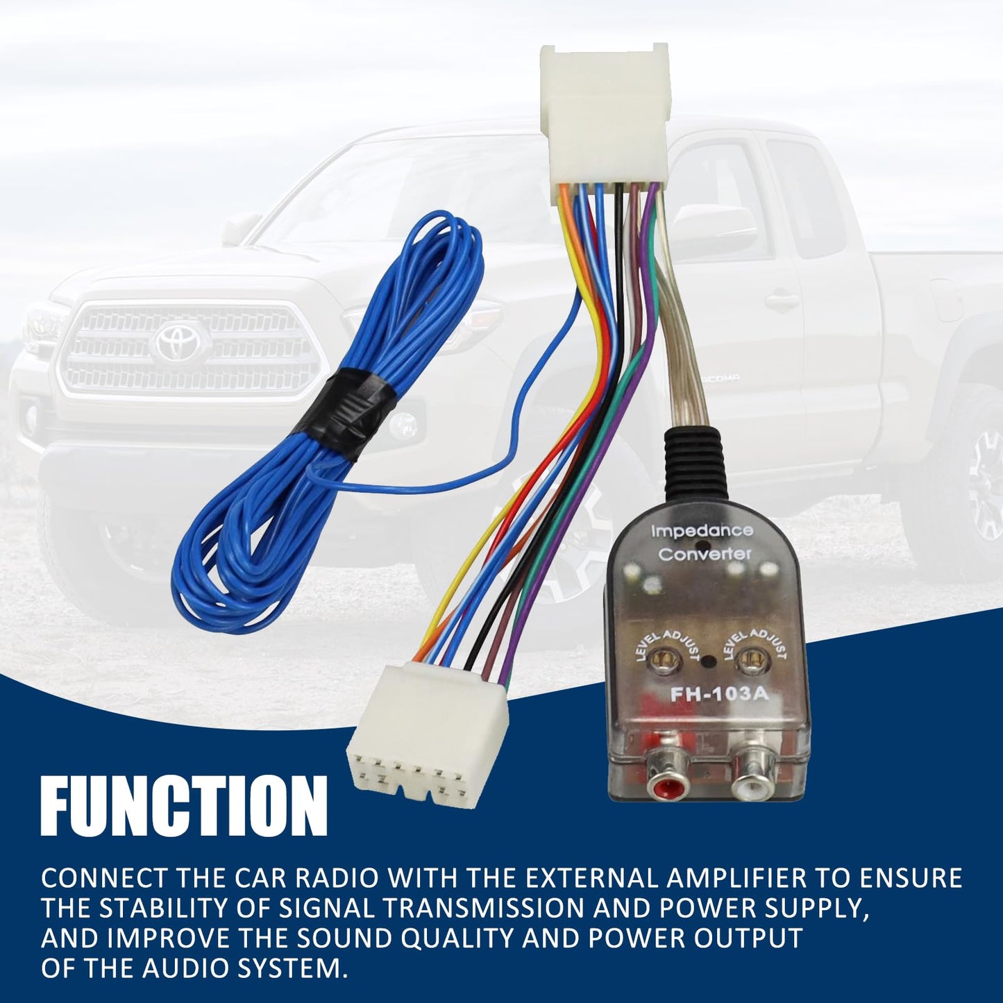 Add an Amp Amplifier Adapter Interface to Factory Radio System Fit for Toyota Subaru Scion Lexus
