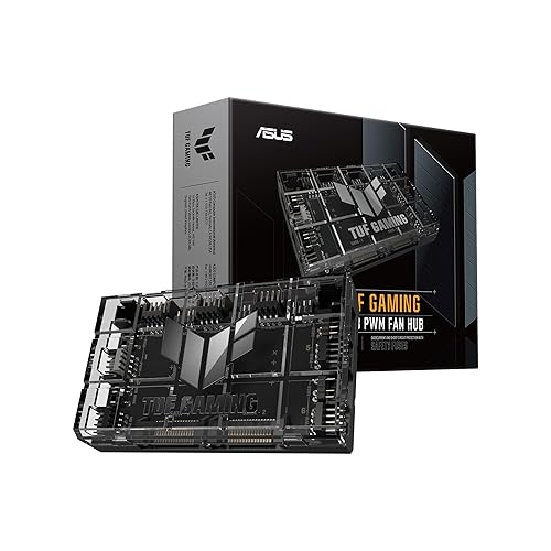 ASUS TUF Gaming ARGB PWM Fan Hub (Connects six case Fans, PWM Fan and RGB Connector, Clear Power and Operation Indicators, Stable Dual SATA Power