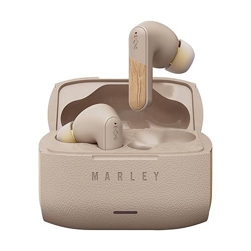 House of Marley Trenchtown ANC Wireless Earbuds, Bluetooth Headphones Adaptive Noise Cancelling, 24H Playtime, Quick Charge, Bamboo & Recycled…