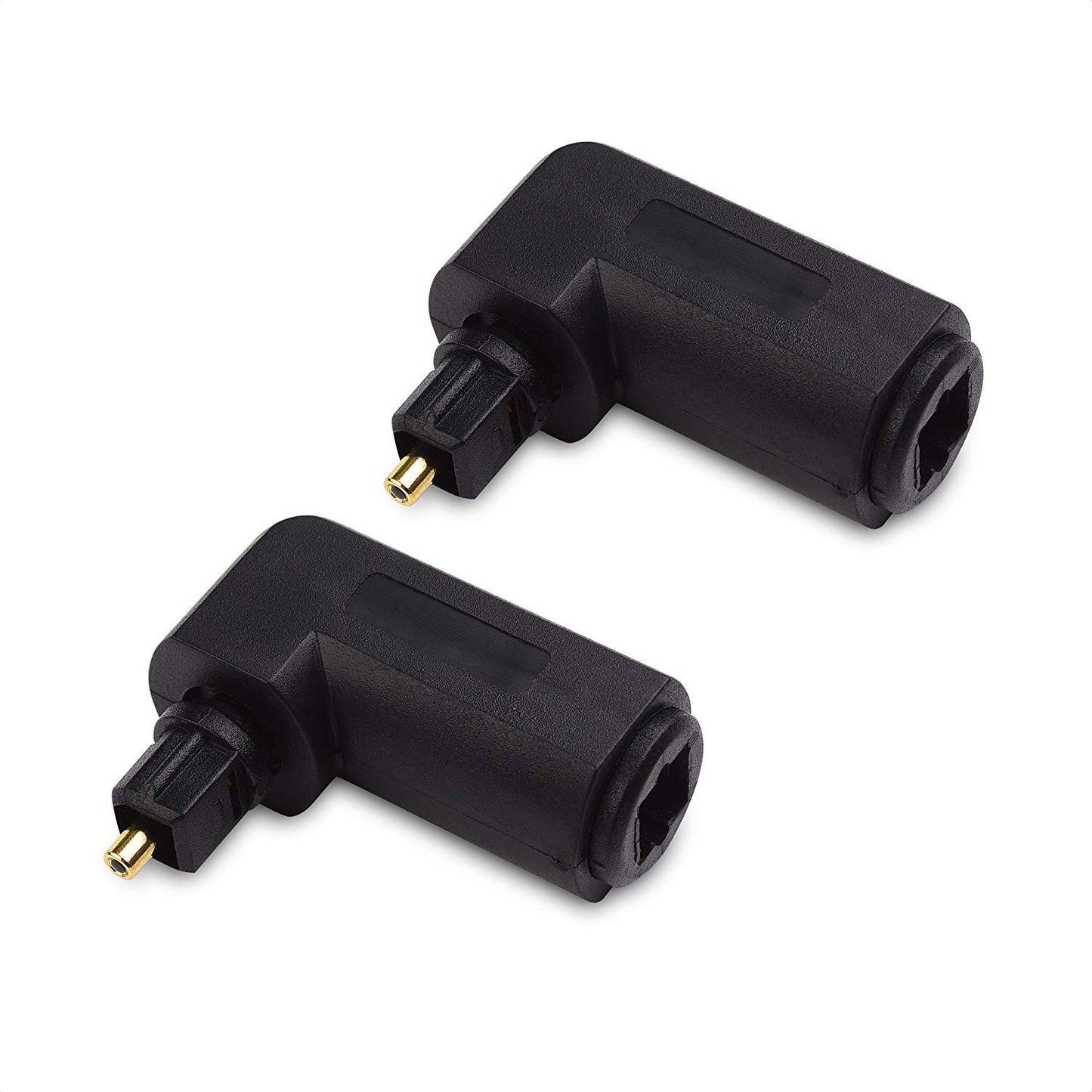 Cable Matters 2-Pack Right Angle Toslink Adapter (Toslink Extension) Male to Female