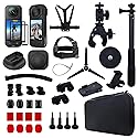 EIOYUMY Accessories Kit for Insta360 X5 / X4 Camera, Including Magnetic Mount, Selfie Stick, Tripod, Chest Strap, Headband, Bicycle Clip, Suitcase
